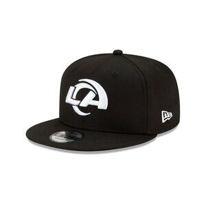 Los Angeles Rams Black and White 59FIFTY Fitted ball cap